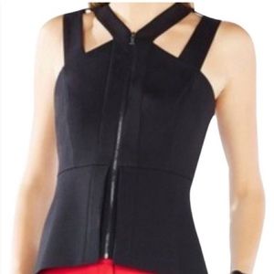 STUNNING BCBG ZIP FRONT STRAPPY TANK. Sexy and flattering. Size xxs